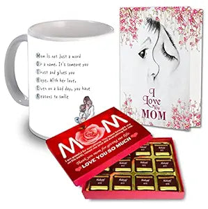 Mother’s Day Gift Set
Mug for Mother’s Day
Mother’s Day Card & Mug
Chocolate Gift for Mom