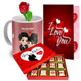 Romantic Gift| Gifts for Girlfriend/Boyfriend, Husband/Wife, fiancé/Fiancée| Unique Gift For Birthday, Anniversary, Valentine day| Chocolate Box, Mug & Love Card