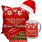 Midiron Christmas Gift Combo Pack, Cushion, Santa Cap, Mug, Chocolate Box, Gift for Relative and Friends IZ21-55