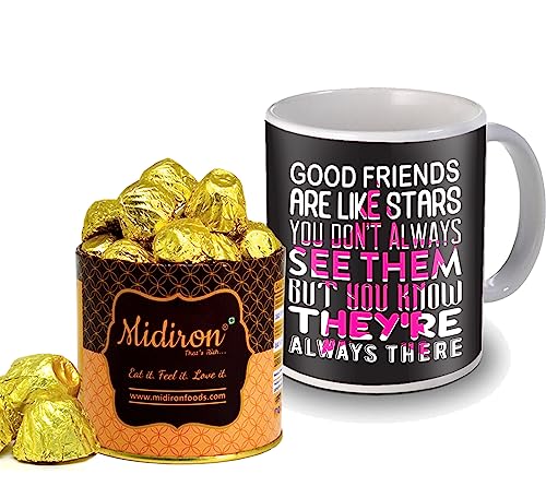 Midiron Mug for best friend | Chocolate Gift for Friend | Spacial Gift for Friendship day | Chocolate with Coffee mug (92 Gram)