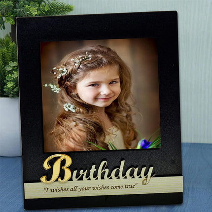 Custom Photo Frame - MDF Birthday Cutout Frame with Photo Print on Ceramic Tile