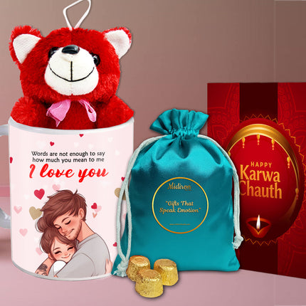 Karwa Chauth Chocolate Love Gift - Sweet Surprise for Spouse, Karwa Chauth Romantic Hamper