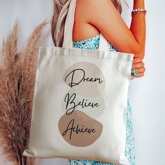 Durable Canvas Tote Bag for Women, Large Hand Bag with Waterproof Inner Fabric, 1 Main Zipper Pocket & 3 Small Pockets, Perfect for Office & Travel