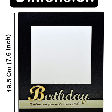 Custom Photo Frame - MDF Birthday Cutout Frame with Photo Print - Perfect Gift for Wife, Husband, Sister & Brother