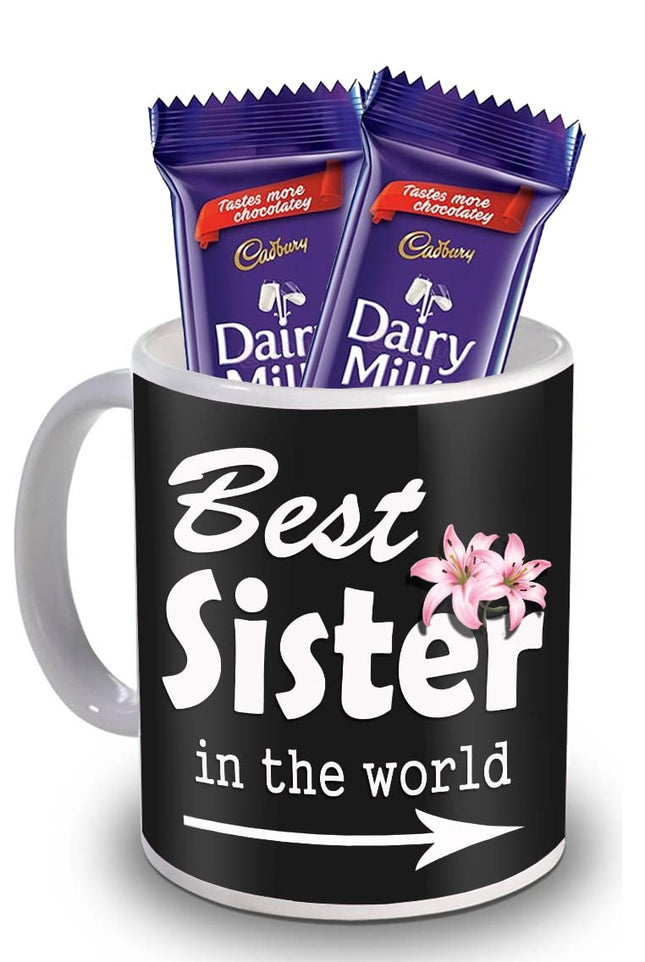 Midiron Rakhi Return Gift for Sister | Rakshabandhan Gift for Sister | Birthday Gift for Sister | Anniversary Gift for Sister | Coffee Mug with chocolate