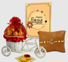 Midiron Heartfelt Rakshabandhan With Milk Chocolate and Touching Greeting Card | rakhi for brothers single | Traditional Rakhi with Handmade Gifts for Raksha Bandhan
