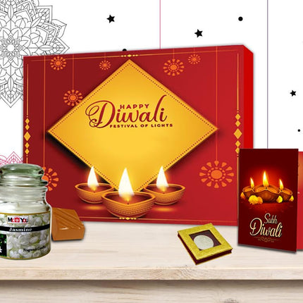 Beautiful Diwali Gift Combo Pack - Handmade Chocolate Gift for Diwali Festival - Diwali Gift Hamper with Tasty Chocolate Box