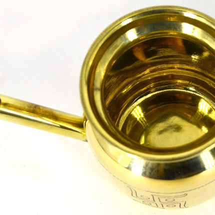 Traditional Brass Karwa for Karwa Chauth - Swastika Pot for Poojan, Vrat & Festival Decor