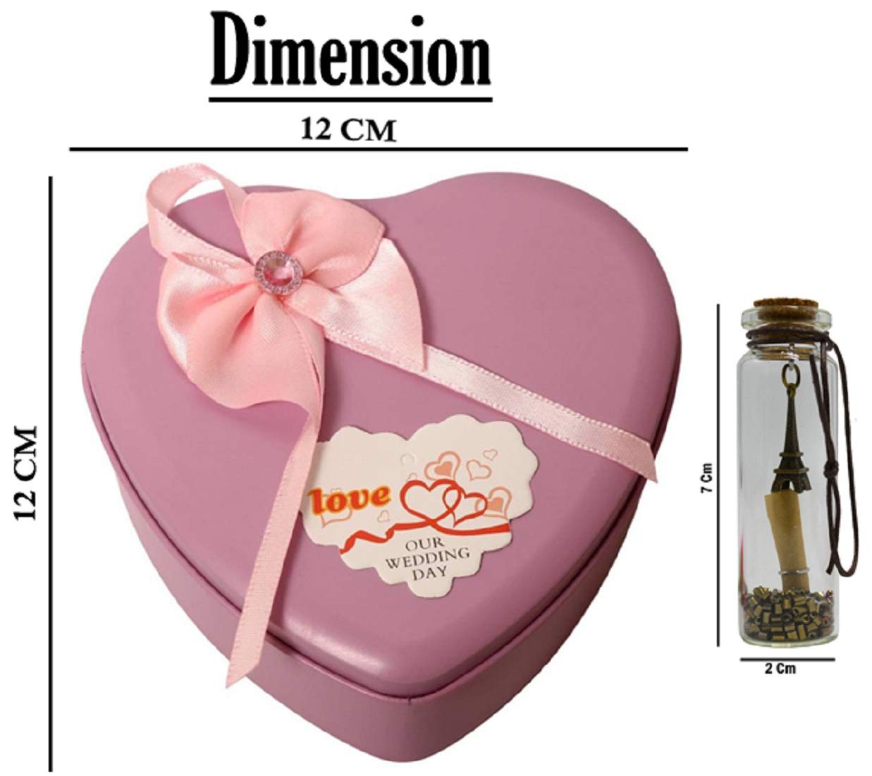 ME & YOU Romantic Gifts, Surprise Box with Message Bottle for Wife, Girlfriend, Boyfriend, Valentine's Day, Birthday, Anniversary and Any Special Occasion (Multicolor)