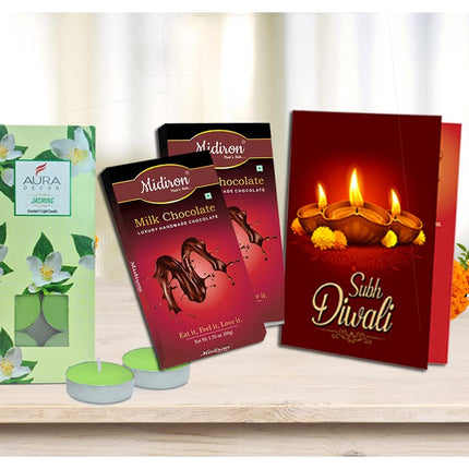 Diwali Chocolate Gift - Handmade Chocolate Bar Combo for Diwali, Festive Diwali Hamper with Chocolate Bars