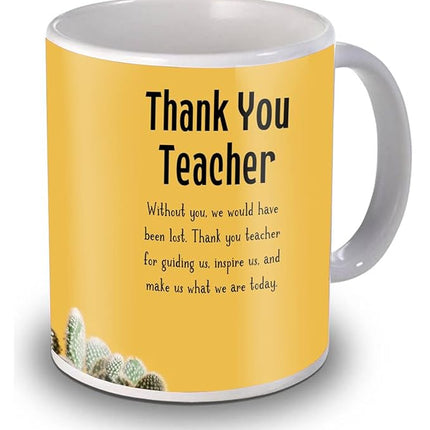 Teacher Appreciation Coffee Mug - Perfect Gift for Mentor, Memorable Teacher Day Surprise