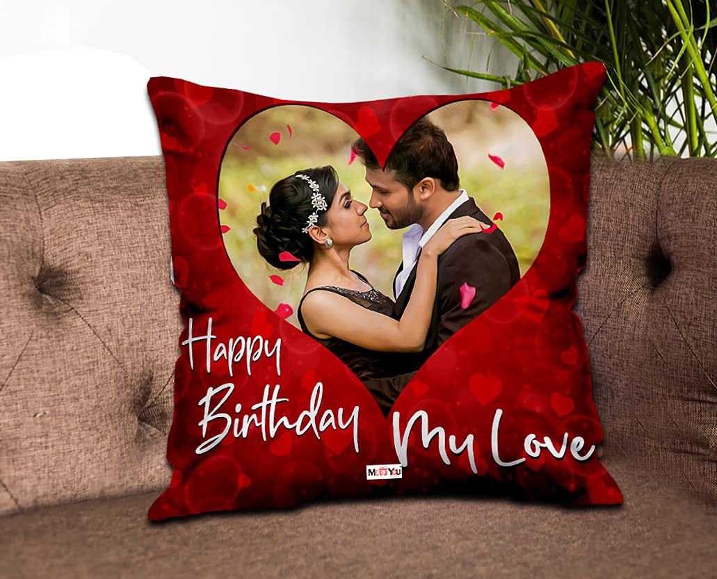 ME & YOU Customize Cushion | Gift for Wife/Husband/Girlfriend/Boyfriend | Printed Cushion for Lover | Birthday Gifts for Fiance |1 Photo Personalize Cushion with Microfiber Filler (12 * 12i nch)