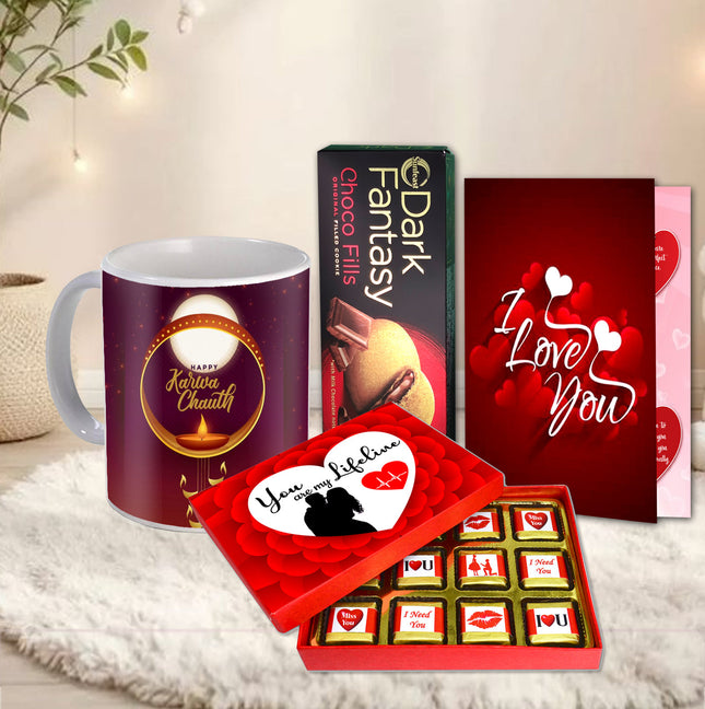 Karwa Chauth Mug and Chocolate
Karwa Chauth Greeting Card
Karwa Chauth gifts for wife
Karwa chauth gift ideas
Karwa Chauth gift hamper