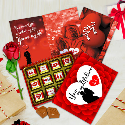 Romantic Love Gift Hamper for Girlfriend, Wife & Loved One | Chocolate Gift Set for Valentine, Anniversary & Birthday