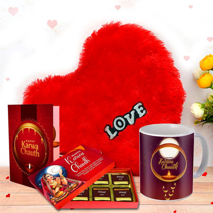Karwa Chauth Gift for Couple - Romantic Festival Surprise, Karwa Chauth Chocolate Suprise Gift
