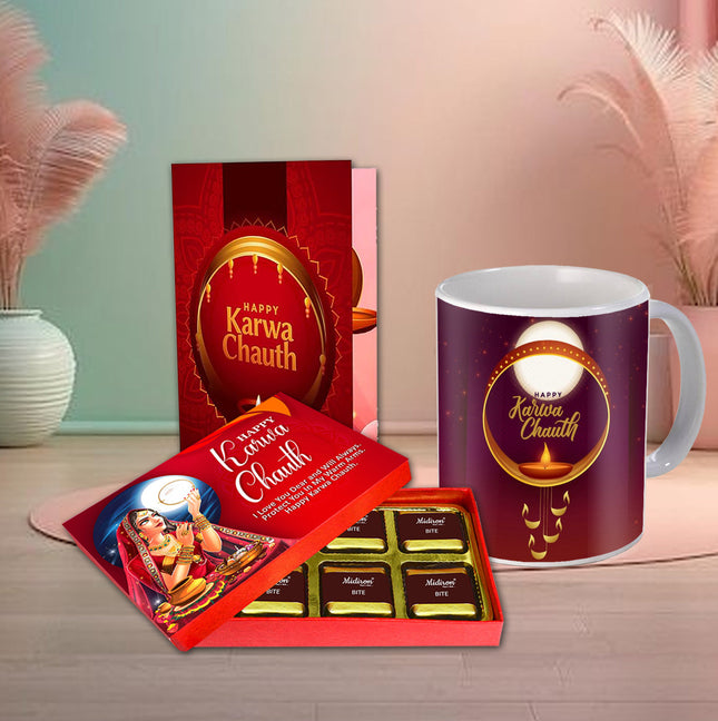 Karwa Chauth Chocolate Surprise for Her - Karwa Chauth Love Gift, Sweet Moment for Wife