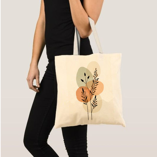 Large Canvas Tote Bag for Women, Office & Daily Use Hand Bag with Waterproof Inner Fabric, 1 Zipper Pocket & 3 Small Compartments