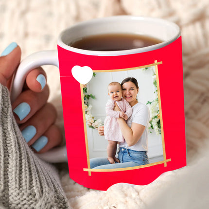 Personalized photo coffee mug, custom coffee mug, add your picture, unique keepsake, gift for girlfriend, gift for wife, gift for boyfriend, gift for husband, durable ceramic mug, customizable design, thoughtful gift, photo mug for loved ones.