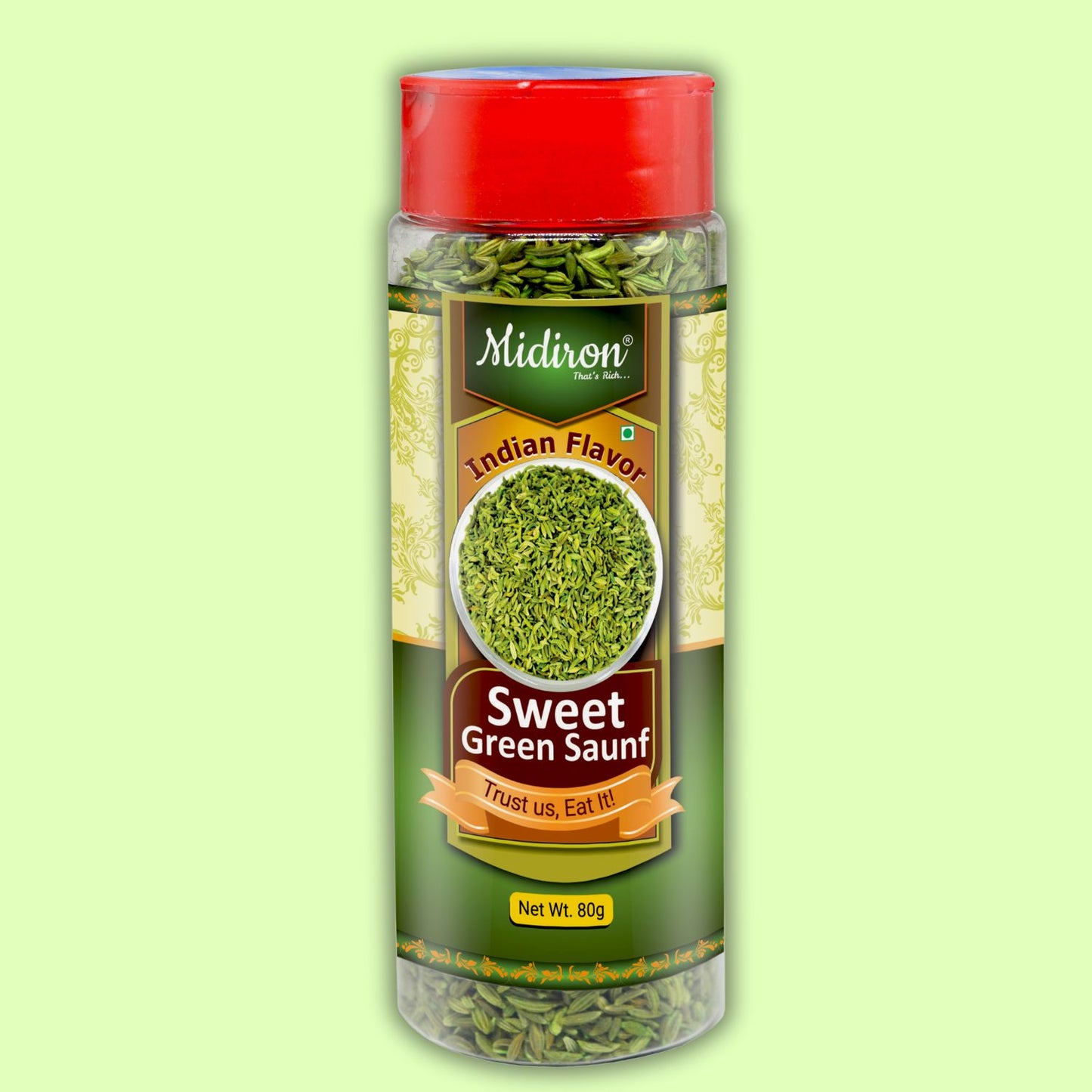 Midiron Sweet Green Saunf Mouth Freshener