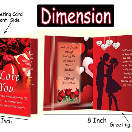 Midiron Valentine's Gift Hamper for Girlfriend/Wife | Rose Day, Chocolate Day, Hug Day Gift | Romantic Gift | Valentine's Week Day Gift-Chocolate Box, Love Greeting Card & Artificial Red Rose - Midiron