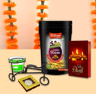 Diwali Gift Healthy Combo - Healthy Diwali Hamper with Dry Raisin Pouch (100g), Diwali Greeting Card, and Silver Coin