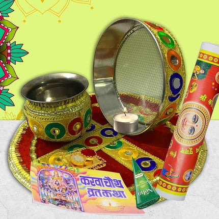 Complete Karwa Chauth Thali Set – A Traditional Tribute to Everlasting Love