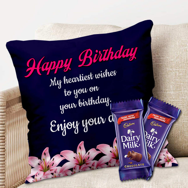 Midiron Birthday Gifts, Printed Cushion (16 * 16 in) Gift for Sister, Brother, Wife, Husband, Friend, Mother, Father IZ20-09