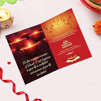 Diwali Gift Healthy Combo - Healthy Diwali Hamper with Dry Raisin Pouch (100g), Diwali Greeting Card, and Silver Coin