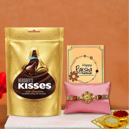 Rakhi Celebration Set – Bhaiya Gift Pack, Raksha Bandhan Rakhi Combo, Traditional Bhai Surprise