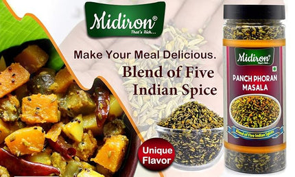 Panch Phoran Masala – 5 Spice Mix for Authentic Indian Cooking – Aromatic & Flavorful Blend for Curry, Sabzi, Lentils & Pickles (150g) - Midiron