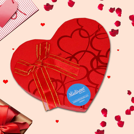 Gift for Girls/Girlfriend |Handmade Heart Chocolate Gift | Valentines Gift Combo | Anniversary Gift Set | Love Combo| Heart Chocolate Box, Love Greeting Card & Artificial Rose