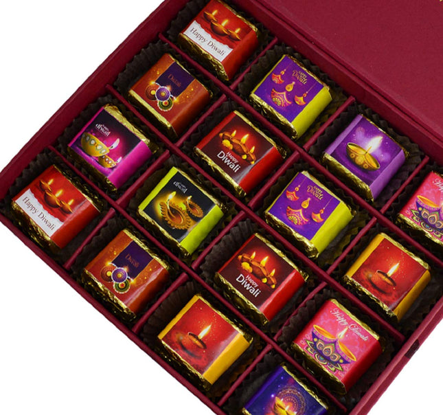 Diwali Chocolate Gift - Handmade Chocolates Combo for Diwali - Festive Diwali Hamper with Handmade Chocolate Box