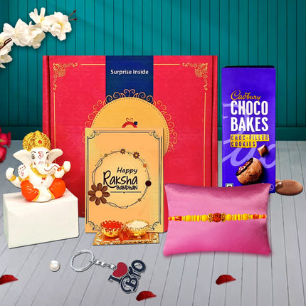 Raksha Bandhan Gift Box - Rakhi Gift Hamper, Rakhi Combo For Brother, Rakhi Set With Sweets