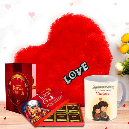 Karwa Chauth Gift for Couple - Romantic Festival Surprise, Karwa Chauth Chocolate Suprise Gift