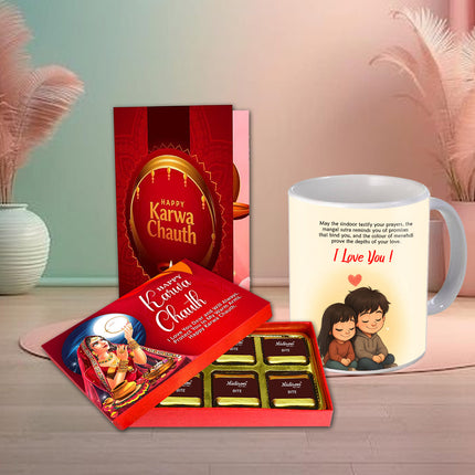 Karwa Chauth Chocolate Surprise for Her - Karwa Chauth Love Gift, Sweet Moment for Wife