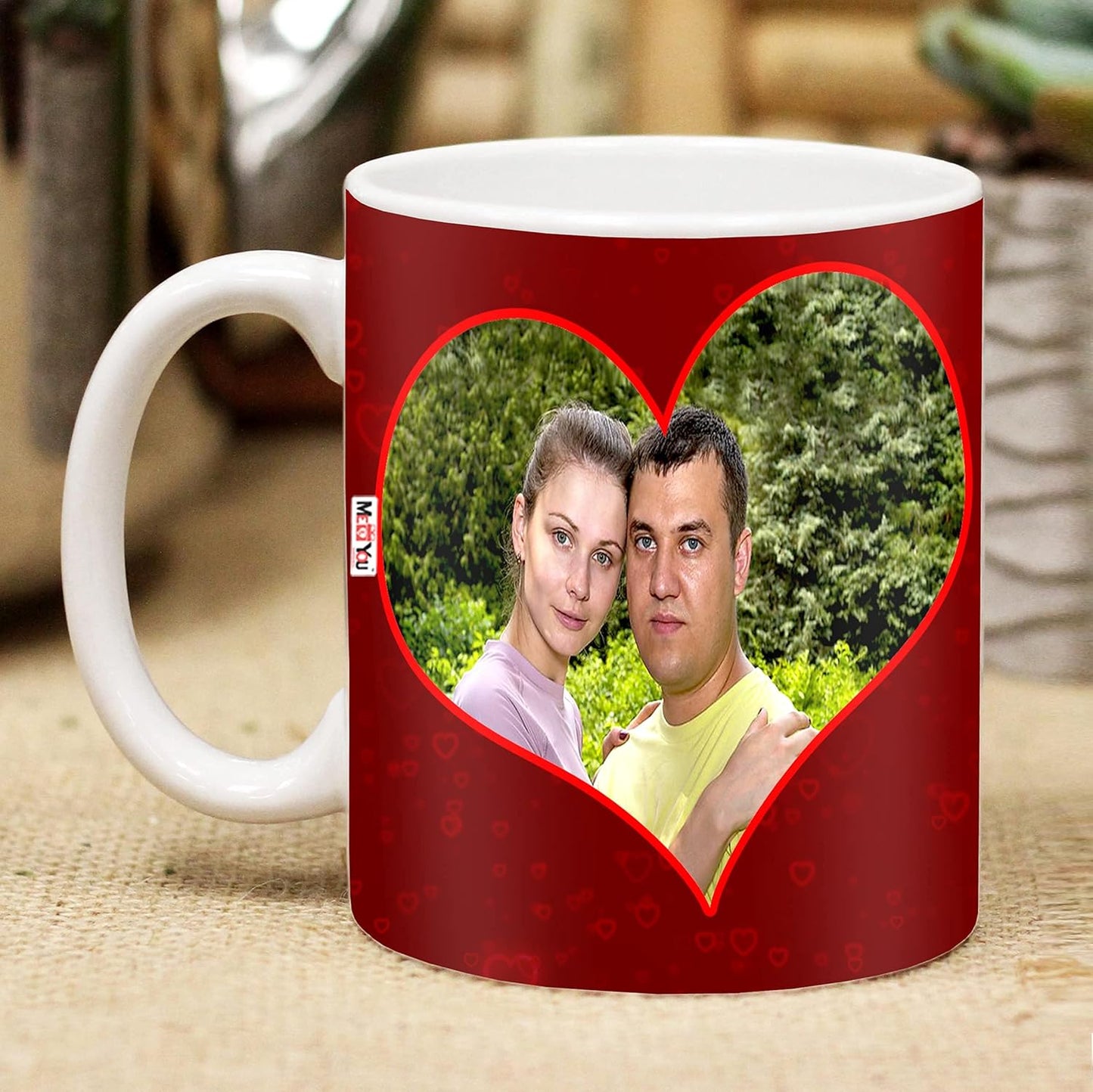 ME & YOU 1 Photo Personalize Ceramic Coffee Mug| Gift for Sister, Brother, Husband, Wife and Special Person on Birthday, Anniversary and Other Special Day (Anniversary Frame 1 Photo)