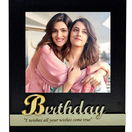 Custom Photo Frame - MDF Birthday Cutout Frame with Photo Print - Perfect Gift for Wife, Husband, Sister & Brother