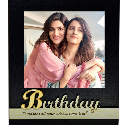 Custom Photo Frame - MDF Birthday Cutout Frame with Photo Print - Perfect Gift for Wife, Husband, Sister & Brother
