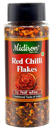 Red Chilli Flakes – Spicy & Flavorful Crushed Chilli Seasoning – Ideal for Pizza, Pasta, Indian Cooking, Marinades & Spicy Recipes - Midiron