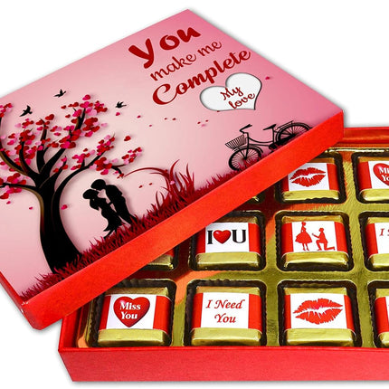 Romantic Gift for Wife, Girlfriend, Husband, Boyfriend, Lover – Valentine Gift with Chocolate – Special Chocolate Gift for Valentine's Day