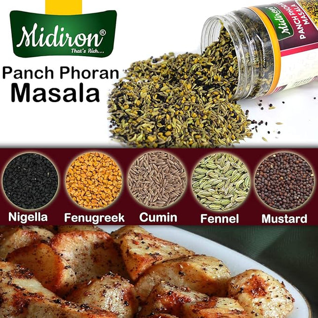 Panch Phoran Masala – 5 Spice Mix for Authentic Indian Cooking – Aromatic & Flavorful Blend for Curry, Sabzi, Lentils & Pickles (150g) - Midiron