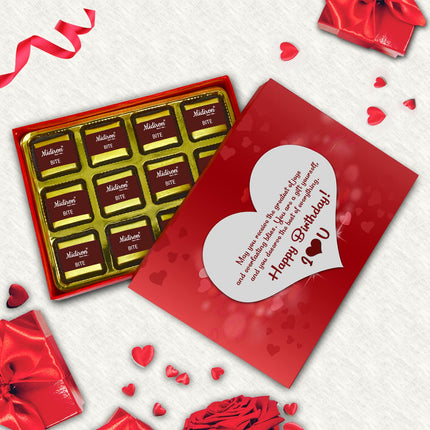 Midiron Happy Birthday Gift Pack | Handmade Chocolate Gift Box | Unique Birthday Gift Set | Romantic Gift Hamper | Beautiful Birthday Gift Combo| Gift for Birthday - Midiron