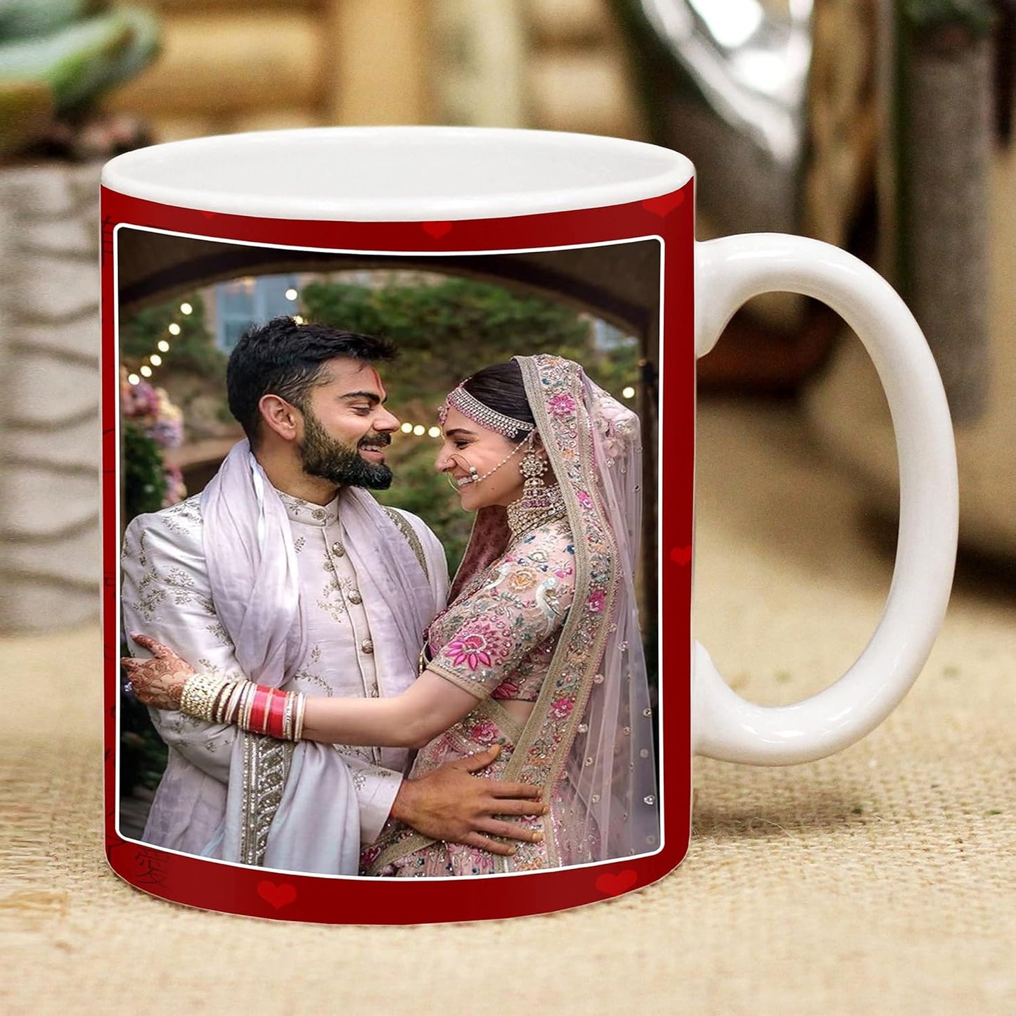 ME & YOU Customize Gift for Wife | Printed Birthday Mug for Wife | Wife Birthday Gift | Unique Gift for Wife's Birthday | Personalize Gift for Birthday | 2 Photo Personalize Ceramic Coffee Mug | Gift for Wife/Girlfriend/Fiancee/Lover on Birthday | Pe