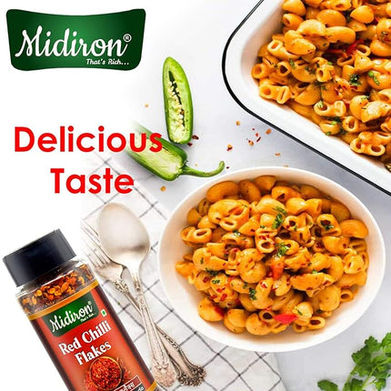 Red Chilli Flakes – Spicy & Flavorful Crushed Chilli Seasoning – Ideal for Pizza, Pasta, Indian Cooking, Marinades & Spicy Recipes - Midiron