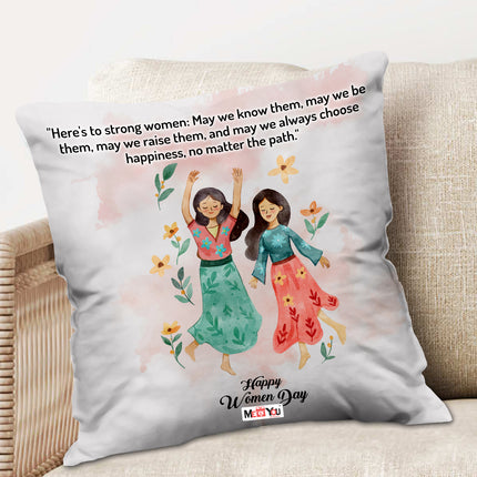 Special Women's Day Gift - Mug & Cushion Set for Her - Soft, Durable, and Thoughtful Gift