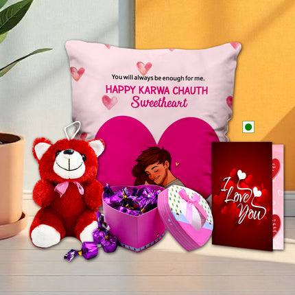 Karwa Chauth Gift for Wife - Karwa Chauth Love Surprise, Karwa Chauth Romantic Gift Hamper