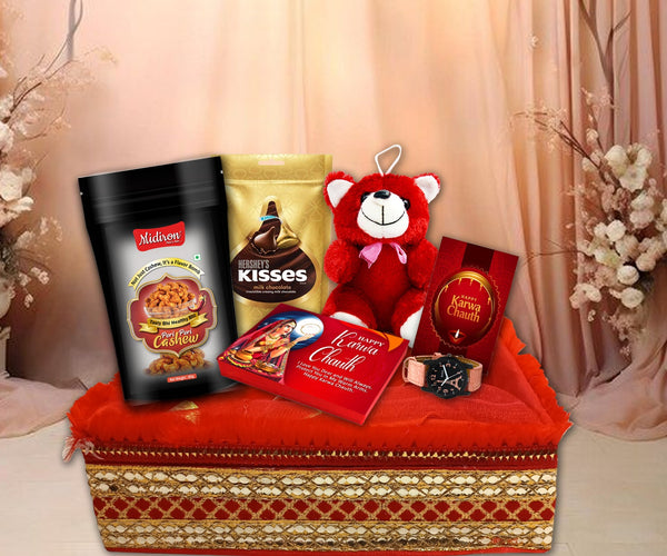 Karwa Chauth Love Gift Hamper- Karwa Chauth Unique Gift for Her, Karwa Chauth Best Gift for Wife