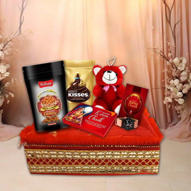 Karwa Chauth Love Gift Hamper- Karwa Chauth Unique Gift for Her, Karwa Chauth Best Gift for Wife