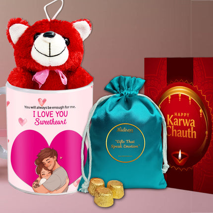 Karwa Chauth Chocolate Delight for Couple - Romantic Gift Idea, Karwa Chauth Sweet Surprise