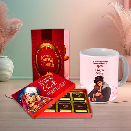 Karwa Chauth Chocolate Surprise for Her - Karwa Chauth Love Gift, Sweet Moment for Wife
